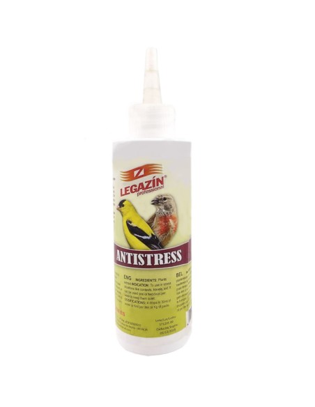 Suplemento ANTIESTRESS LEGAZIN para aves nerviosas o estresadas en liquido 120 ml